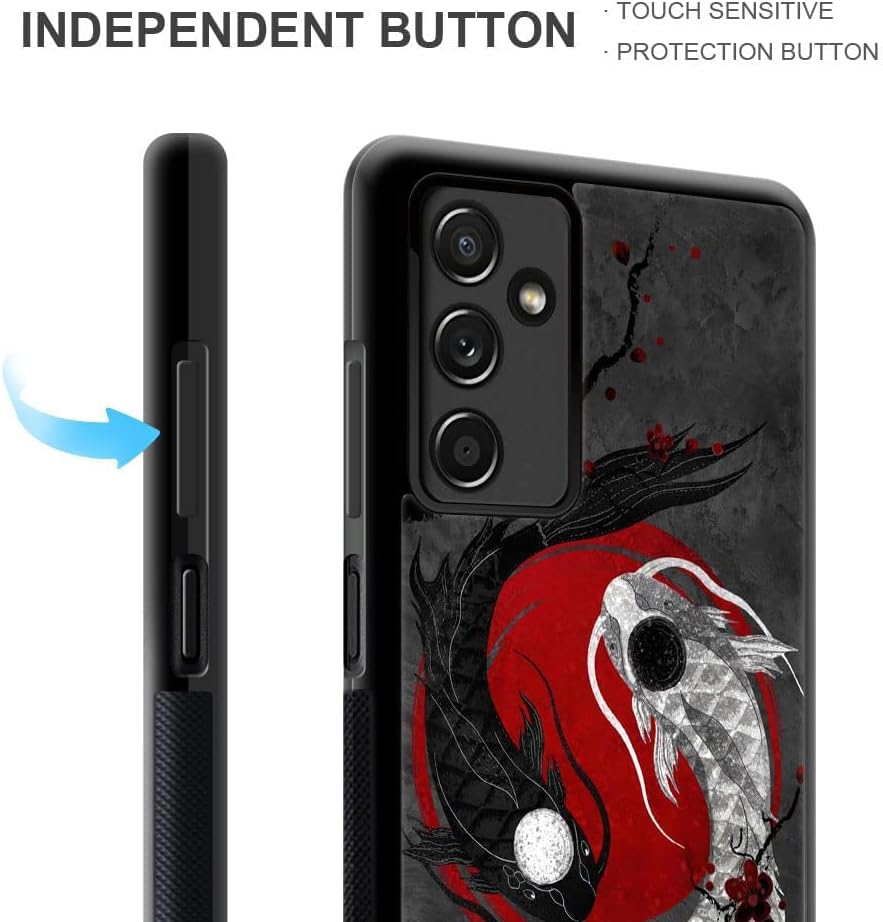DJSOK Funda compatible con Samsung Galaxy A14 5G, diseño de pez Koi japonés para niñas y hombres, patrón de protección contra caídas con funda de