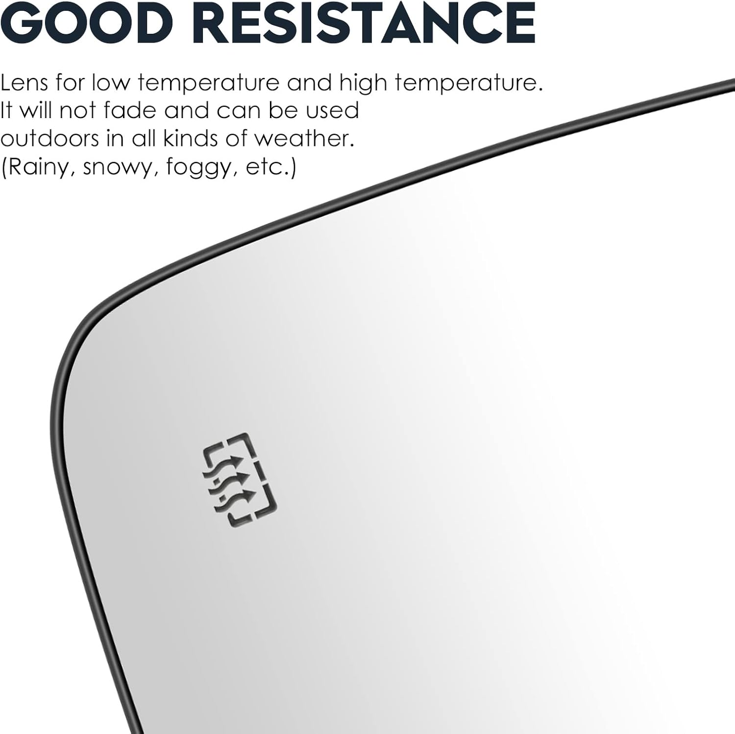 Espejo calefactable con vista lateral derecha del pasajero con placa de respaldo compatible con Dodge Ram 1500 2500 2010, Ram 1500 2500 2011-2018