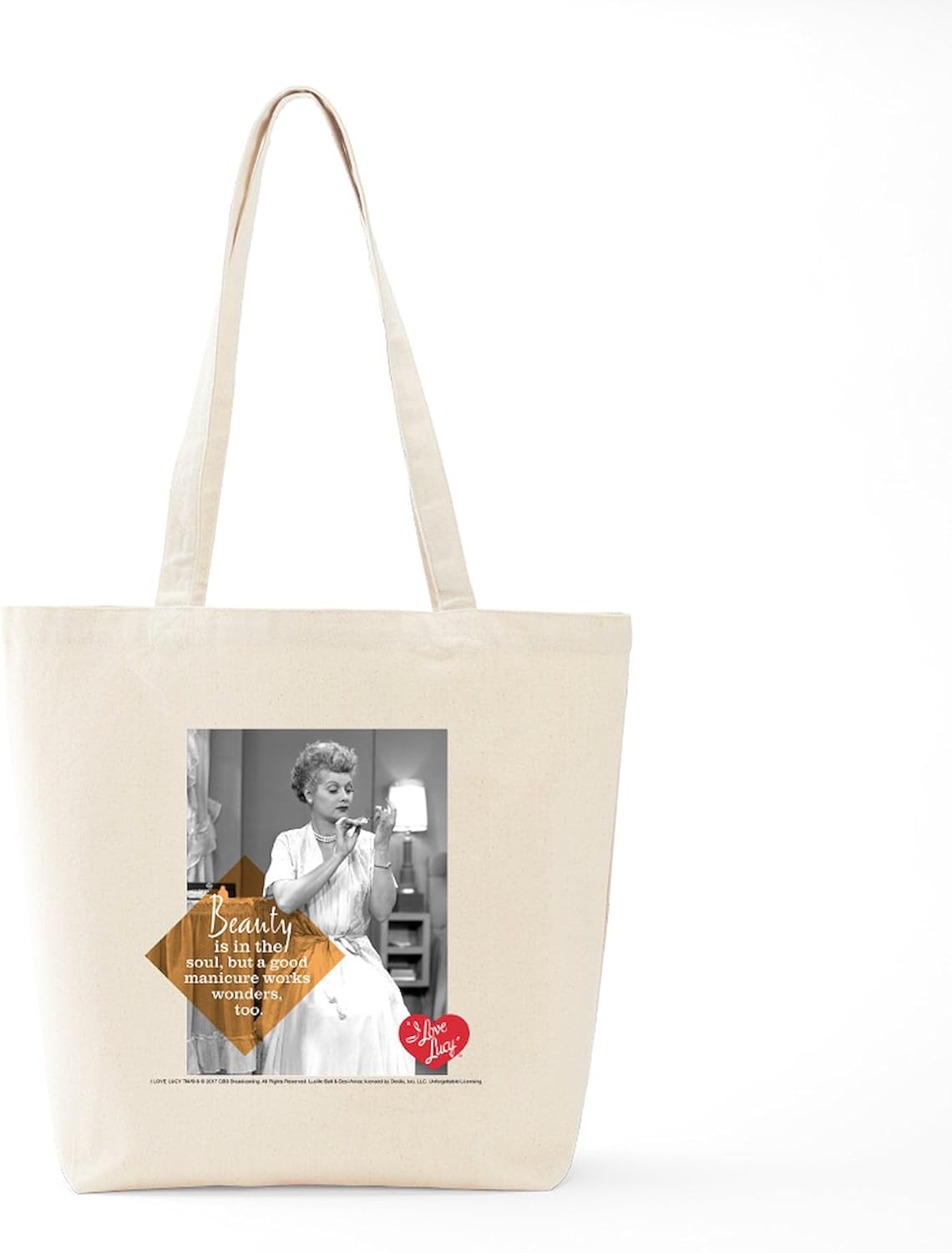 CafePress I Love Lucy #Nofilter Tote Bag Natural Canvas Tote Bag, Cloth Shopping Bag