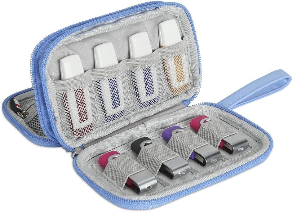 BUBM Funda para unidad flash USB, bolsa de accesorios electrónicos impermeable portátil para unidades flash USB, tarjetas SD, auriculares y otros