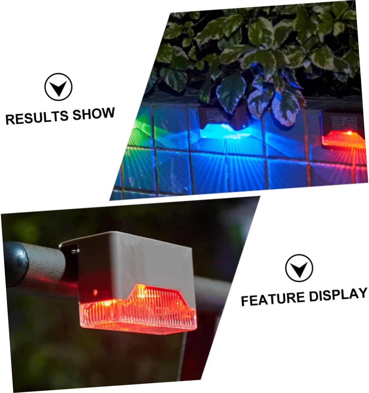 Uonlytech 12 juegos de luces de barandilla de luz exterior de luces solares para exteriores, luces solares decorativas para exteriores, luces