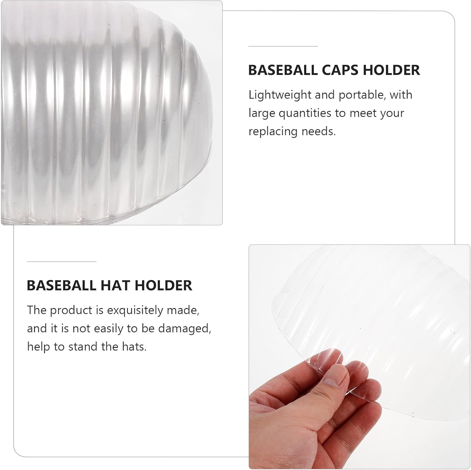 VALICLUD 20 unids tapas universales interiores soportes para gorras de béisbol titulares de gorras de béisbol