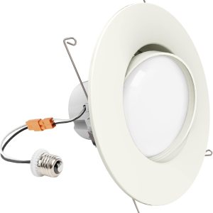Sunco Lighting Luces LED para latas cardán retrofit de 56 pulgadas luces empotrables regulables 12 W 60 W 2700 K blanco suave 800 LM luz de techo Sunco Lighting Luces LED para latas cardán retrofit de 56 pulgadas luces empotrables regulables 12 W 60 W 2700 K blanco suave 800 LM luz de techo