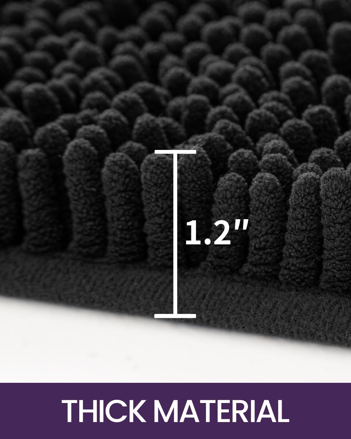 DEXI Alfombras de baño, tapetes de baño de felpilla para suelo de baño, antideslizantes, absorbentes, lavables, alfombras de ducha de felpa para