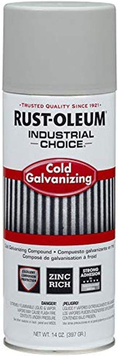Rust-Oleum 1685830 1600 Sistema de Galvanización Compuesto Pintura en Aerosol, 14-Onza, Galvanización en Frío