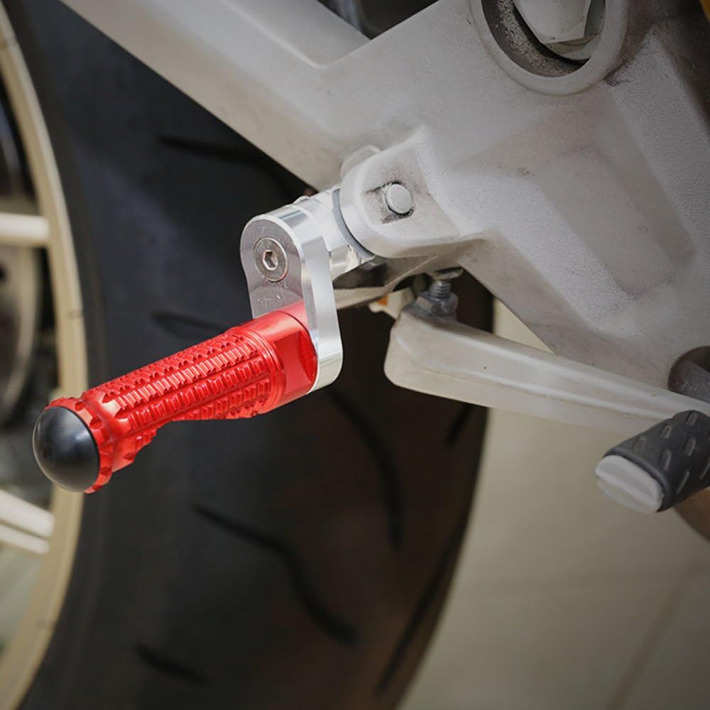 MCMOTOPARTS M-PRO – Estriberas delanteras para bajar, color rojo, compatible con STREET SCRAMBLER 2017-2018 17 18