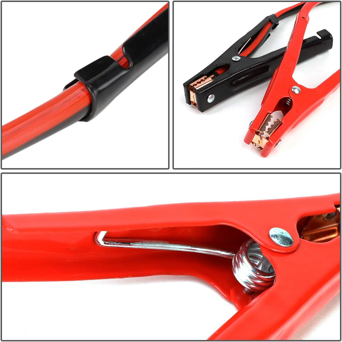 Heavy Duty 25Ft 4Gauge Booster Cable Power Jumper 500AMP batería de emergencia arranque cochemotocicleta