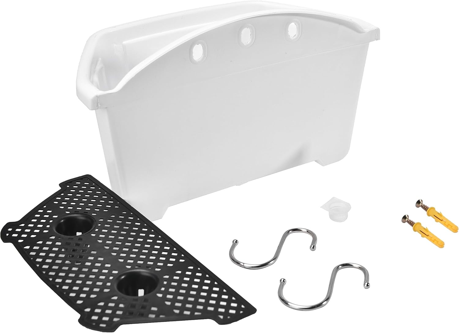 ORIMERC Maceta colgante de pared de 9.8 pulgadas, 8 unidades, para barandilla, balcón, porche, decoración interior y exterior, de plástico, para