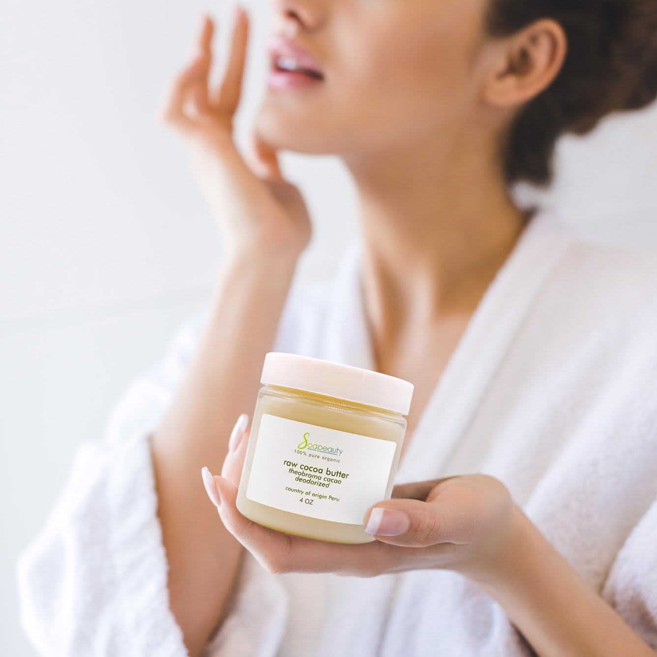 Soapeauty Manteca de cacao cruda, refinada, desodorizada, 100% pura y natural, recetas para el cuerpo, cabello y bricolaje, bálsamos labiales,