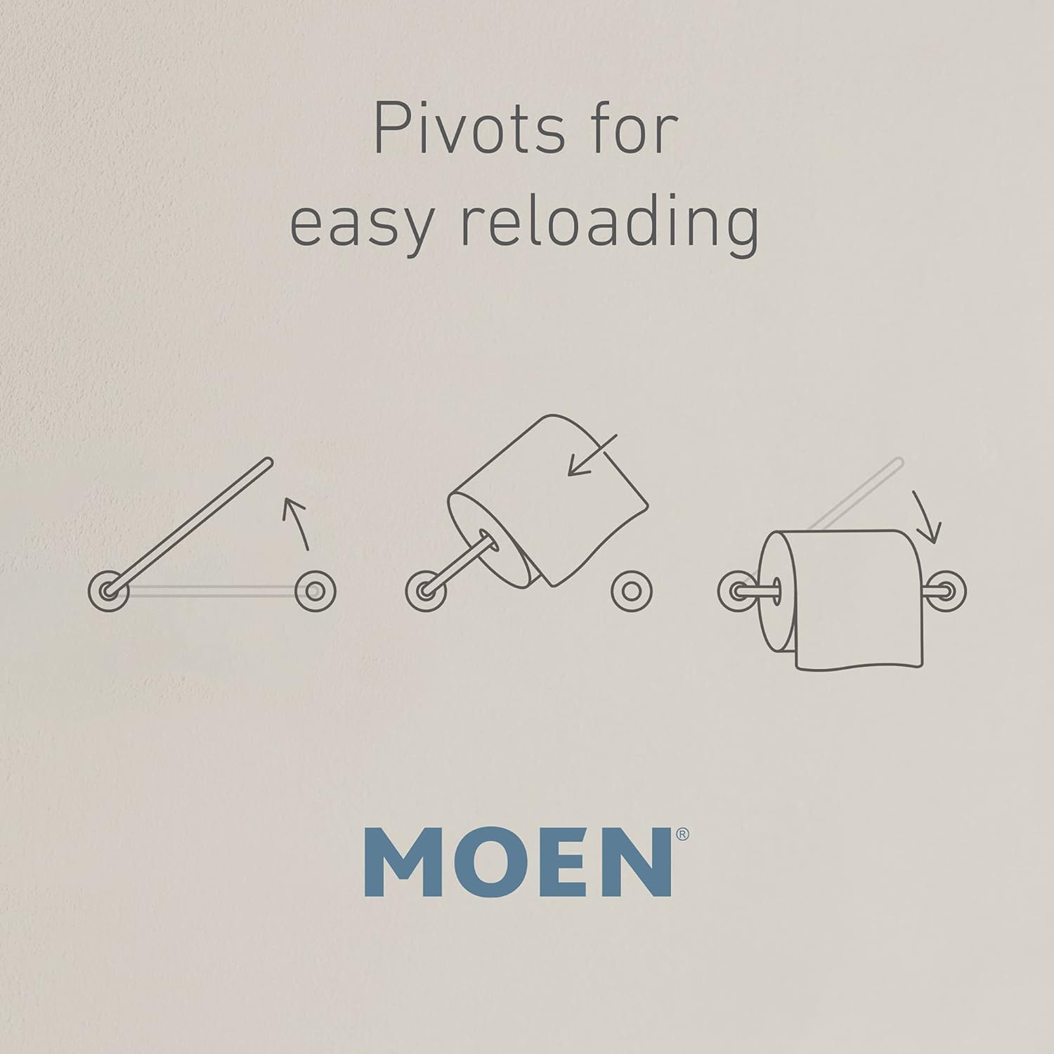 Moen YB0808BL Arris – Soporte de papel higiénico pivotante, color negro mate