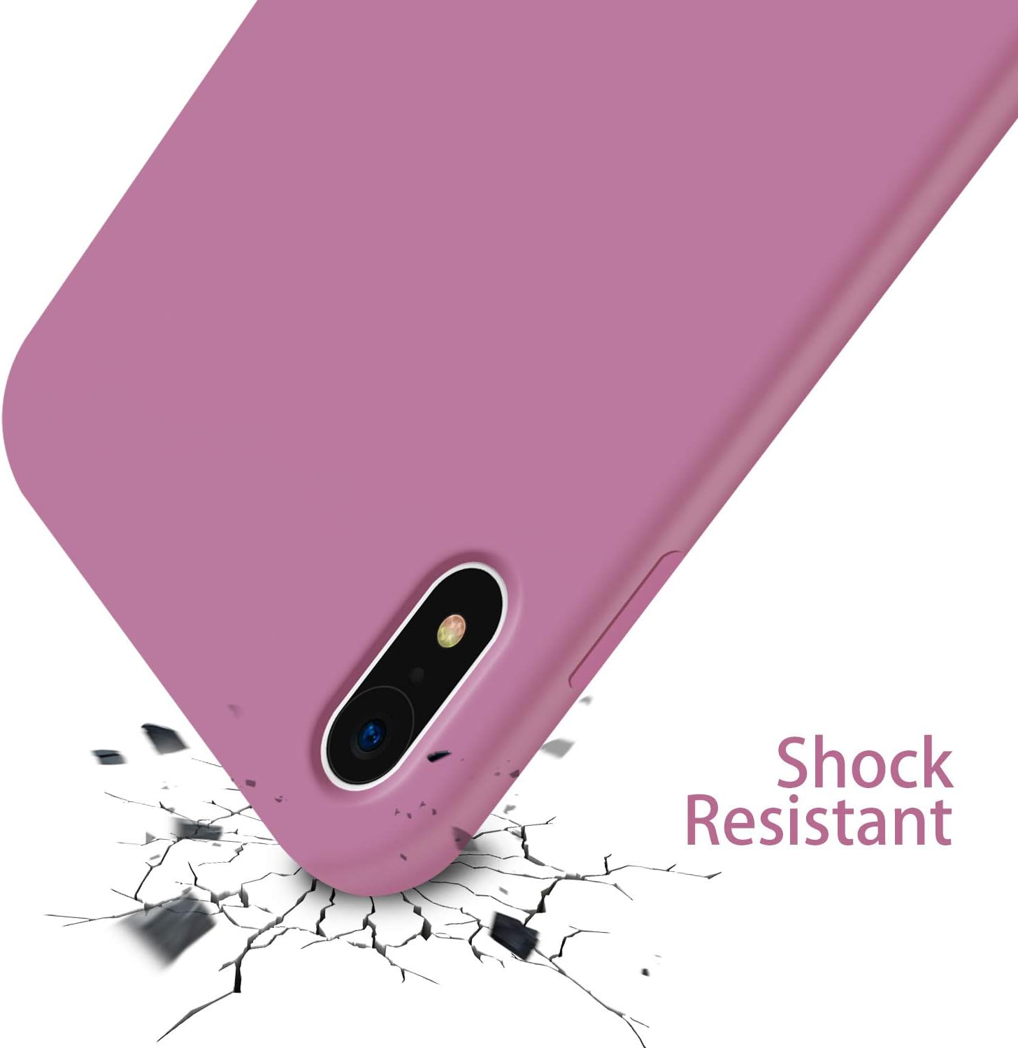 OTOFLY – Funda protectora para iPhone XR (sedosa y suave al tacto), de goma de silicona suave de alta calidad, protección total antigolpes,
