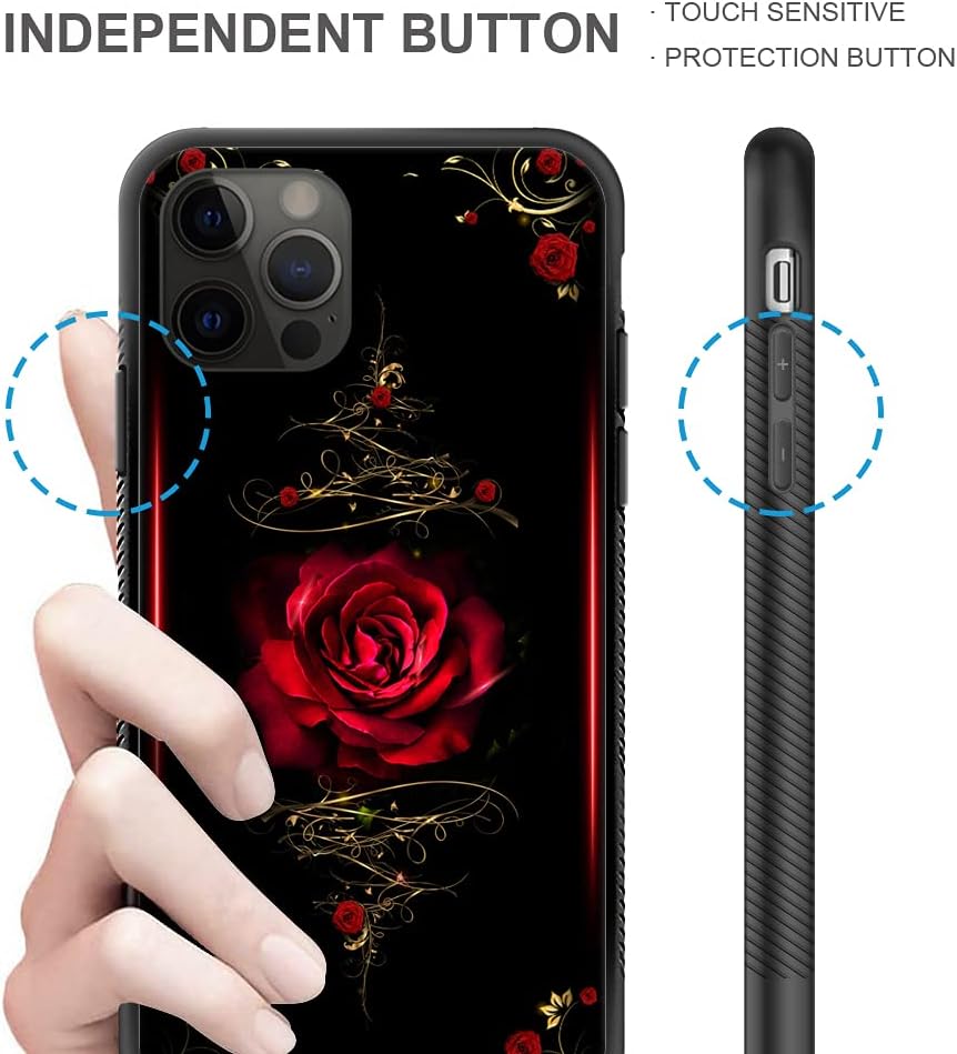 ZHEGAILIAN Case Compatible with iPhone 11,Spiritual Rose Cases Compatible with iPhone 11 for Girls,Non-Slip Pattern Design Back CoverShock