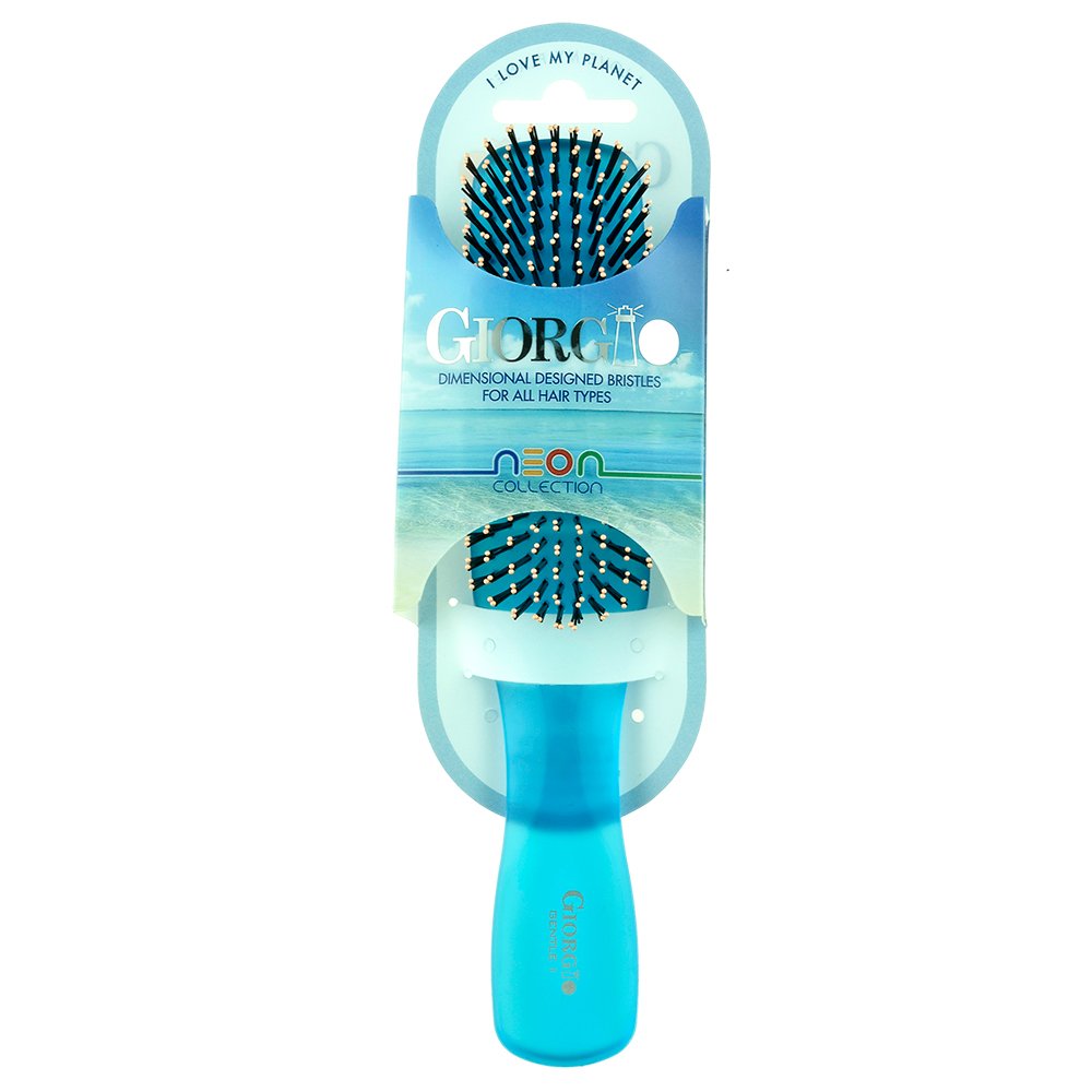 Giorgio GION1-2B – Juego de 2 cepillos desenredantes suaves para hombres y mujeres, cerdas suaves para cuero cabelludo sensible. Mojado y seco para