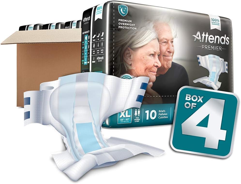 ALI-BR40 – Calzoncillos Attends Premier, XL, 10 unidades (4 unidades)