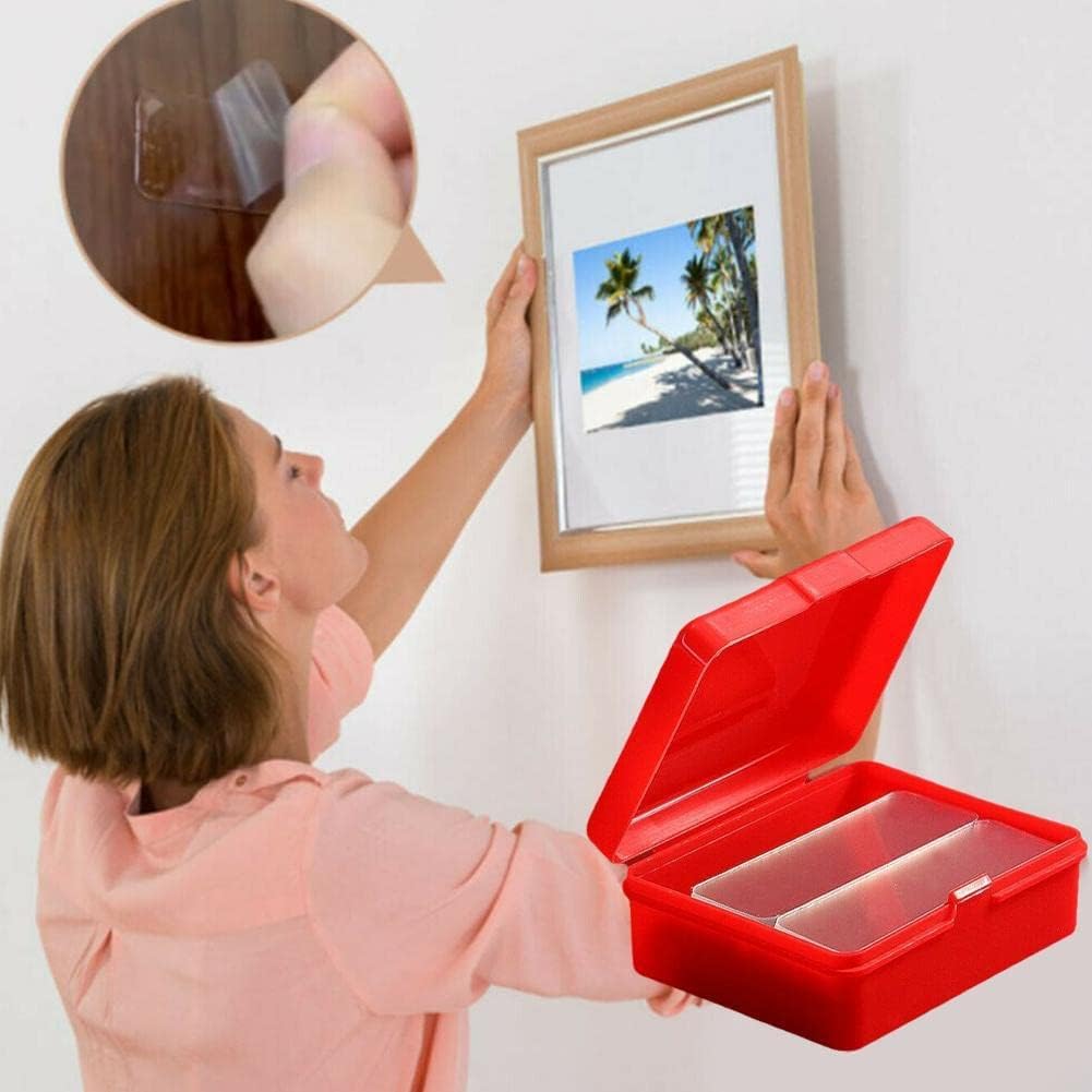 Cinta de doble cara, 60 cintas de montaje extraíbles multiusos, cinta adhesiva fuerte transparente, impermeable, cinta de montaje de doble cara para