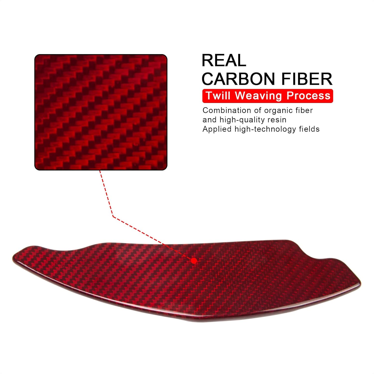 TANGSEN Cubierta de fibra de carbono real para volante de palanca de cambios extendida compatible con Lexus IS 2006 2007 2008 2009 2010 2011 2012