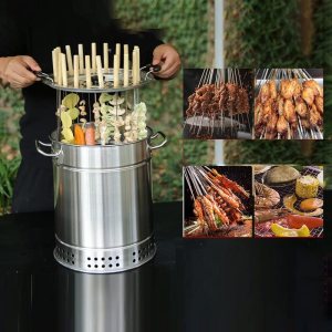 20-28 Máquina de parrilla de kebab sin humo, horno asador vertical, 5-6 minutos de rápido b aking, aceite y carbono separados, para interiores y 20-28 Máquina de parrilla de kebab sin humo, horno asador vertical, 5-6 minutos de rápido b aking, aceite y carbono separados, para interiores y