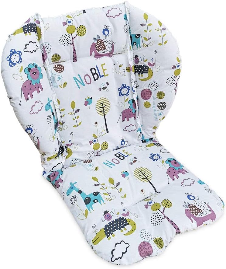 Kocpudu Cojín para silla alta, asiento de trina, cojín para silla de bebé, suave y cómodo, ligero y transpirable, bonitos patrones, hacen que el