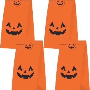 KERINGO 30 bolsas de regalo de calabaza de Halloween para decoración de calabaza, bolsa de regalo de golosinas, bolsas de regalo de dulces para KERINGO 30 bolsas de regalo de calabaza de Halloween para decoración de calabaza, bolsa de regalo de golosinas, bolsas de regalo de dulces para