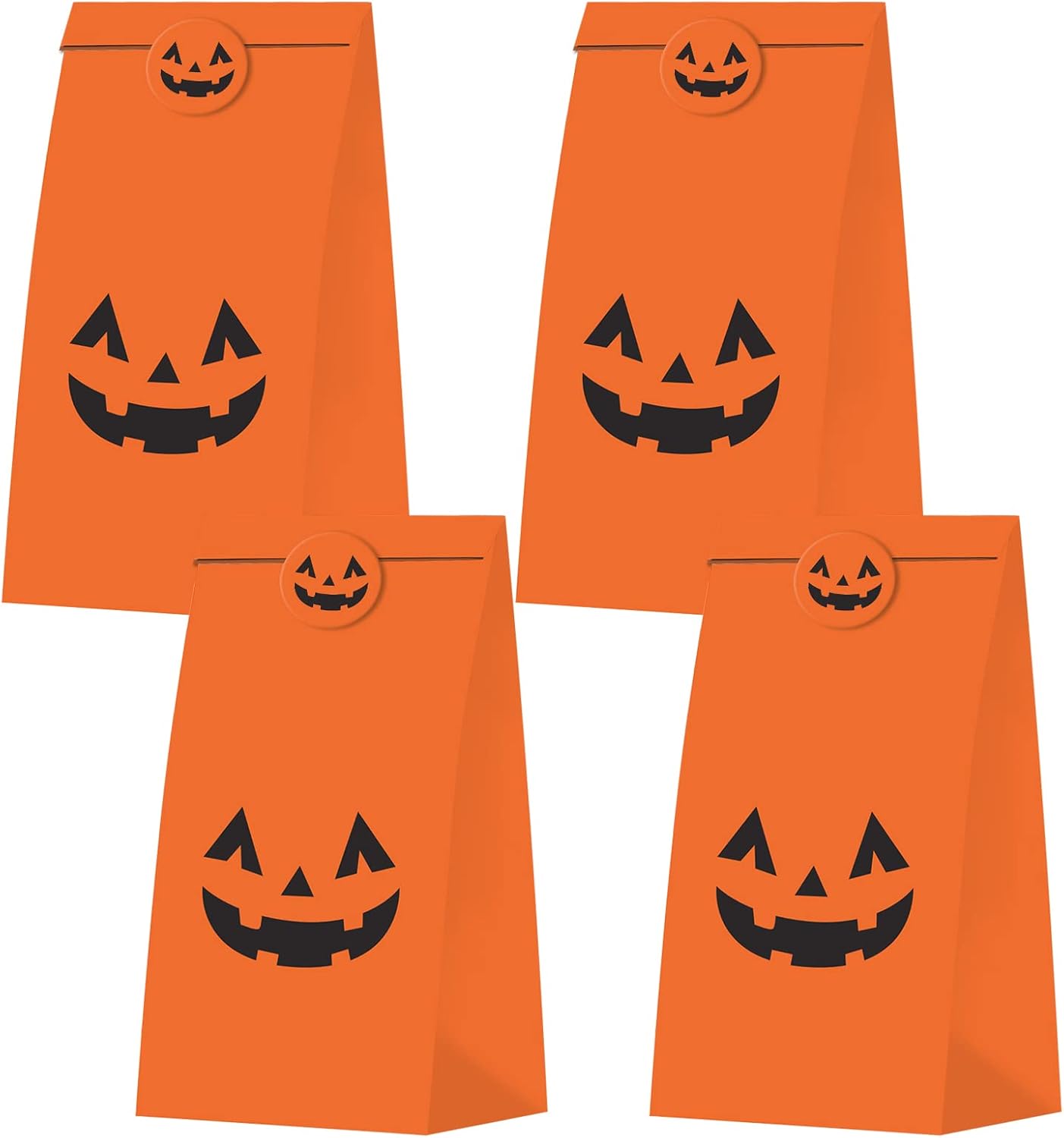 KERINGO 30 bolsas de regalo de calabaza de Halloween para decoración de calabaza, bolsa de regalo de golosinas, bolsas de regalo de dulces para