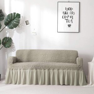 Funda Boshen protectora para sofá doble, con entramado en 3D de burbujas, elegante, elástica, de elastano Funda Boshen protectora para sofá doble, con entramado en 3D de burbujas, elegante, elástica, de elastano