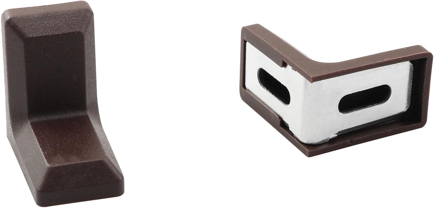 10 piezas de soporte de esquina en forma de L de ángulo recto, accesorios de muebles de gabinete de código de esquina de 1.102 x 0.709 in (10