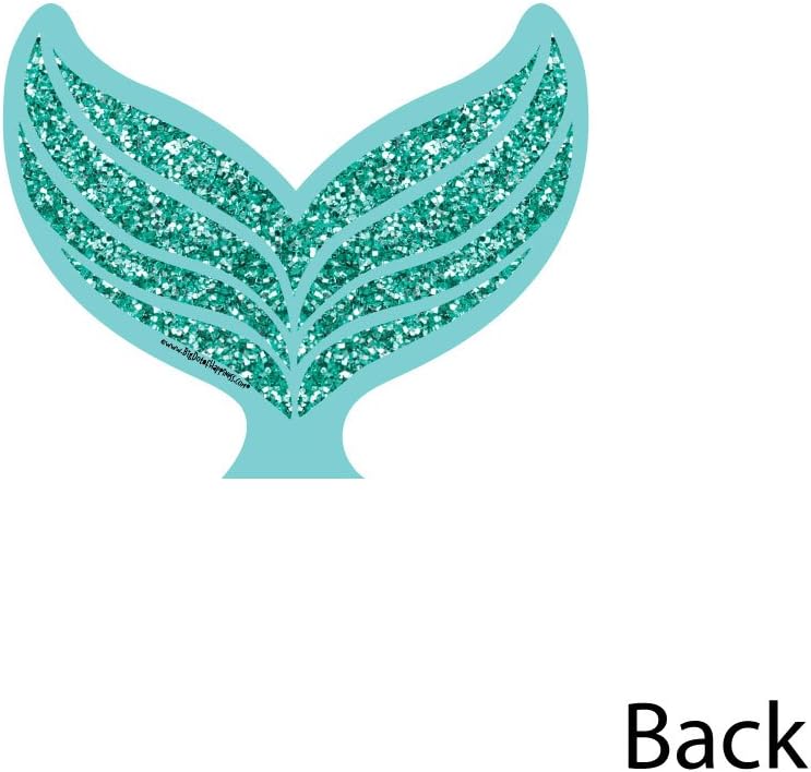 Big Dot of Happiness Let’s Be Mermaids – Decoraciones de cola para baby shower o fiesta de cumpleaños – Juego de 20