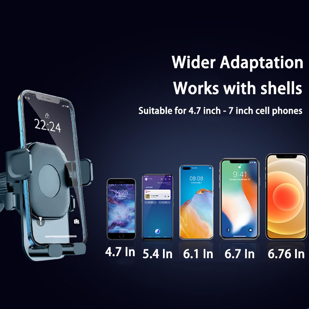 Soporte de teléfono para ventilación de automóvil, soporte universal para teléfono celular, soporte de teléfono manos libres para clip de