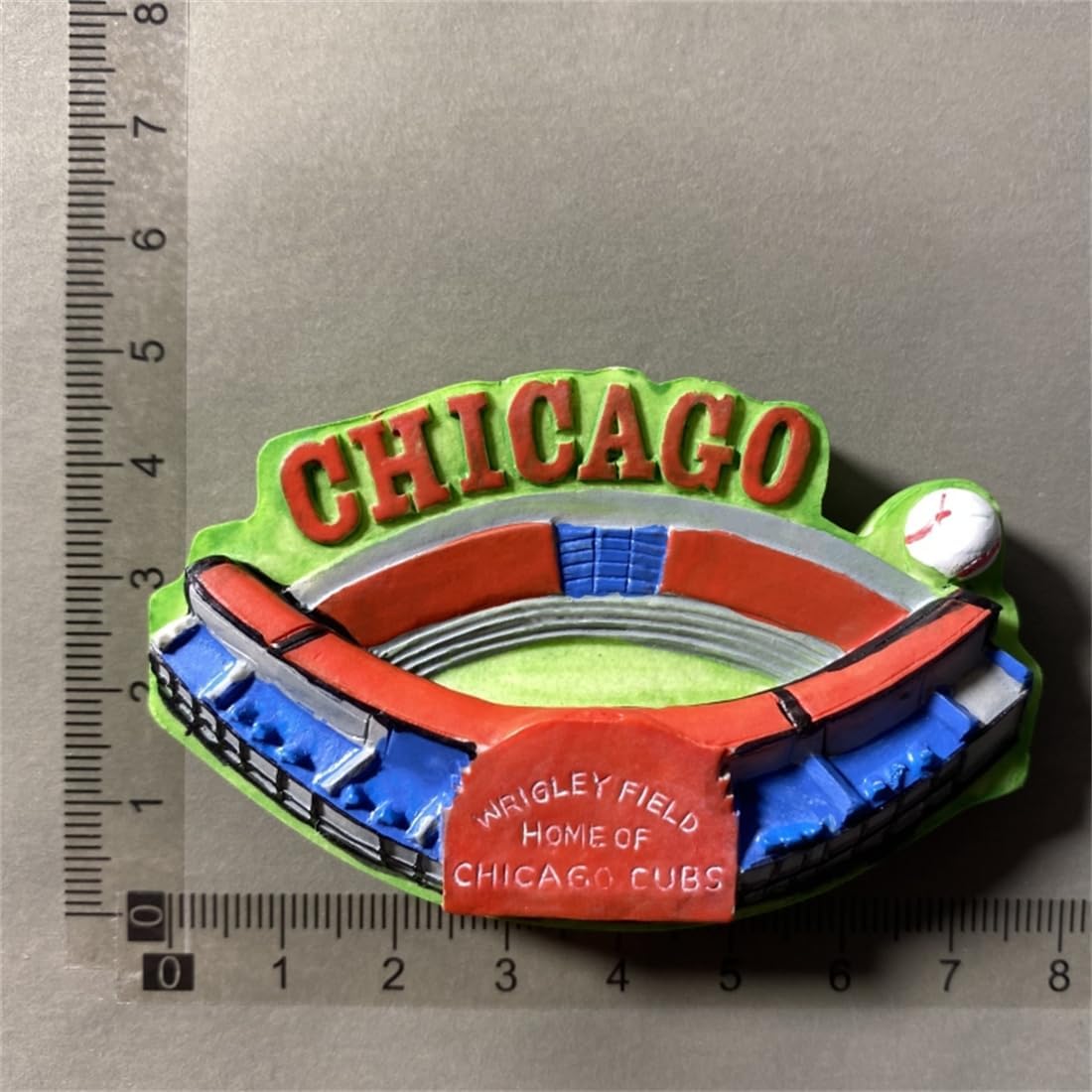 Wrigley Field Chicago United States – Imán para nevera, recuerdo de viaje, decoración de nevera, calcomanía magnética para manualidades, colección