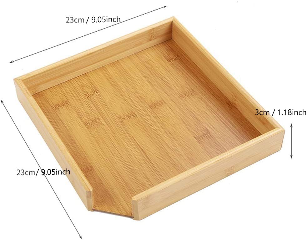 Caja de té de bambú natural de 5 capas, organizadores de té de madera y almacenamiento, gran baúl de té de madera con cajón deslizante para té Pu’er