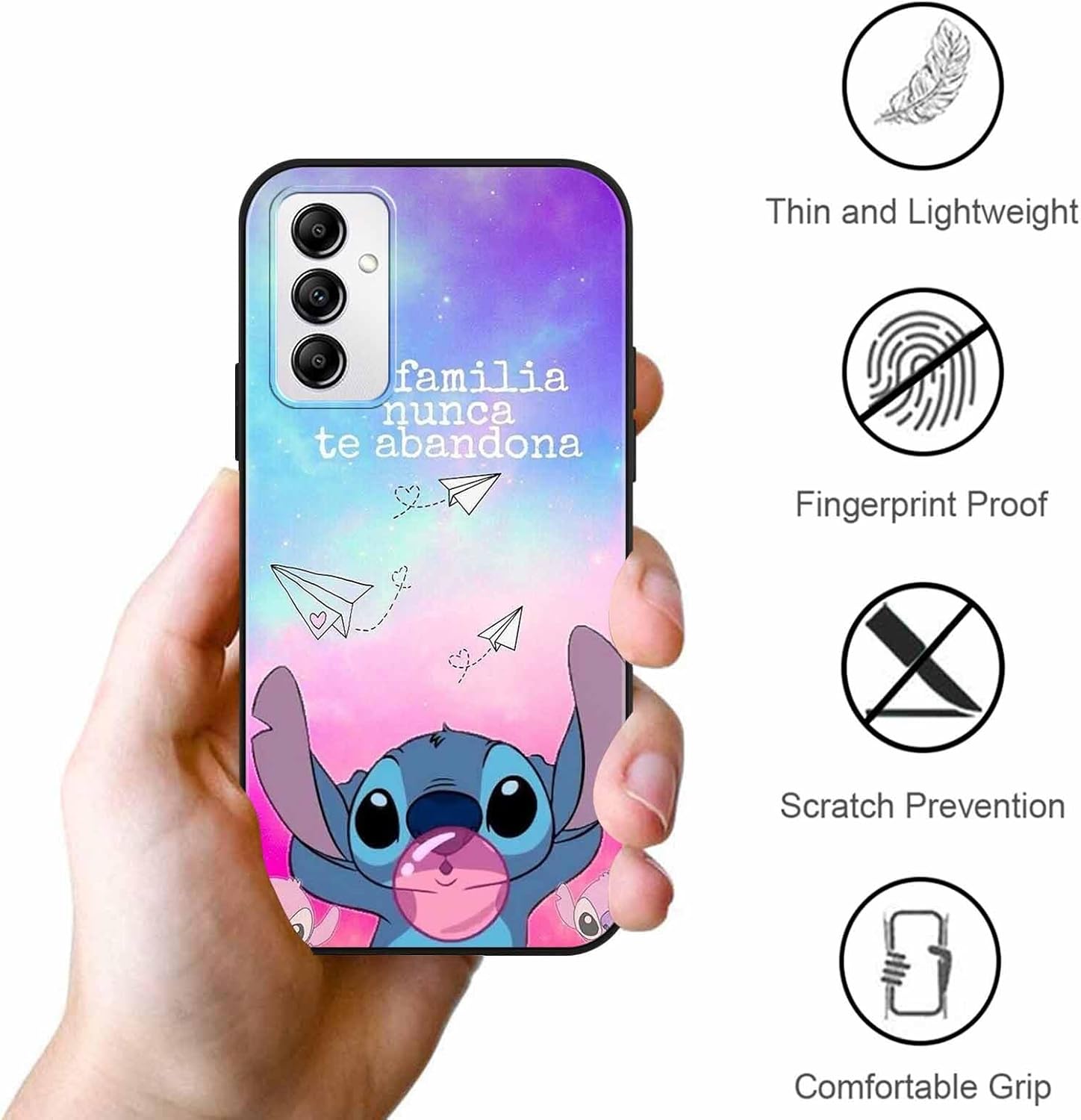 Paquete de 3 bonitas fundas de dibujos animados para Samsung Galaxy A14 5G de 6.6 pulgadas, funda estética de personajes de anime Kawaii femenino