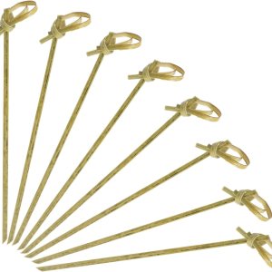 200 púas de madera de bambú para aperitivos, brochetas de madera de 4.7 pulgadas para bebidas, sándwich, palillos de dientes, barbacoa, fruta, 200 púas de madera de bambú para aperitivos, brochetas de madera de 4.7 pulgadas para bebidas, sándwich, palillos de dientes, barbacoa, fruta,