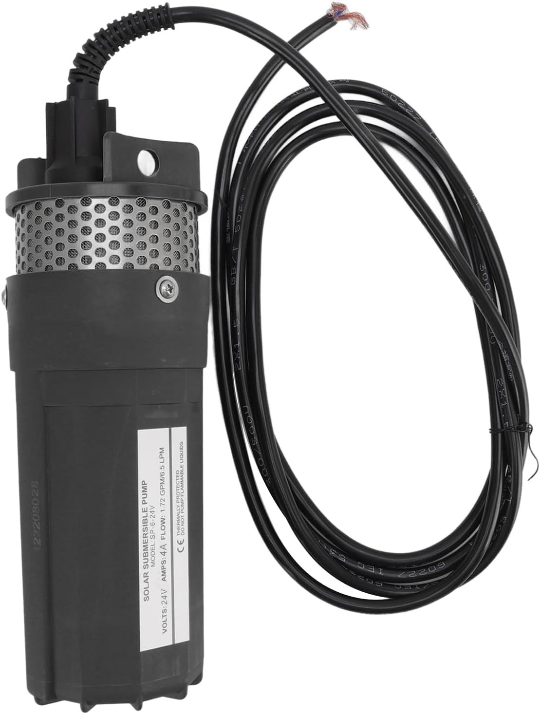 Bomba de agua sumergible de energía solar para pozos profundos de 230 pies, altura de bombeo 6.5L para estanque de riego, bomba de pozo DC 24V