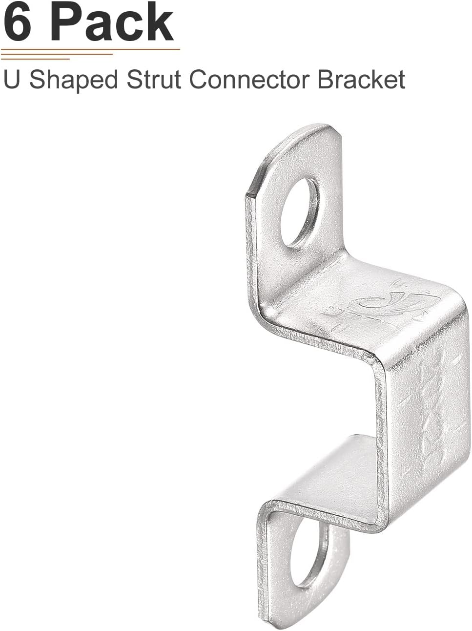 DTGN Soporte de conector de puntal en forma de U de 0.709 in x 0.866 in (InnerHxInnerW) – Paquete de 6 – Bueno para fijación de tuberías en el hogar