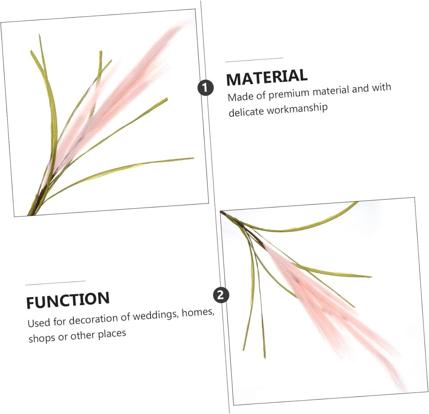 Abaodam 16 Pcs Simulated Reed Grass Natural Dried Artificial Dried Flowers Bouquet Flower Arrangement Grass Decorative Grass Home Accessories Vase