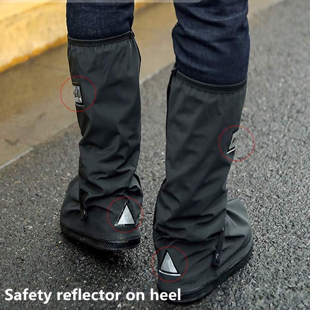 Botas de lluvia impermeables con reflector, reutilizables, anti-nieve, botas de lluvia, equipo de protección para hombres y mujeres