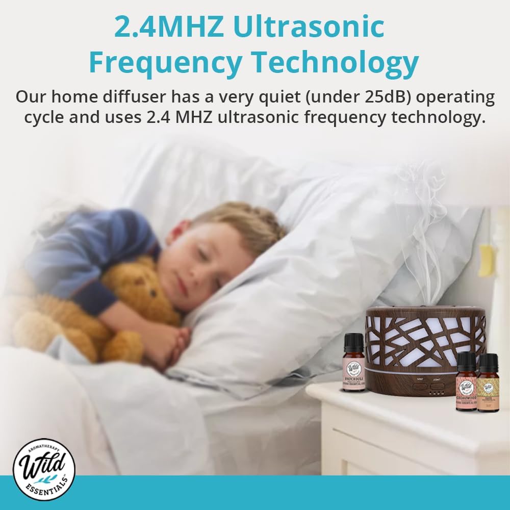 Wild Essentials – Difusor de aceite esencial de diseñador de 23.7 fl oz para habitación grande, vaporizador ultrasónico de aromaterapia 5 en 1,