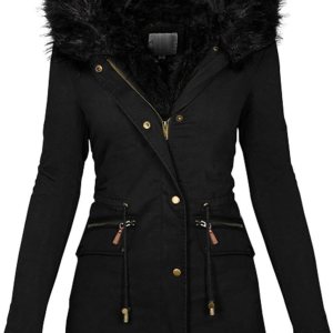 TIMIFIS Womens Puffer Jackets 2024 with Fur Hood Plus Size Thick Coats Chunky Lined Overcoats Zipper Winter Outerwear Top TIMIFIS Womens Puffer Jackets 2024 with Fur Hood Plus Size Thick Coats Chunky Lined Overcoats Zipper Winter Outerwear Top