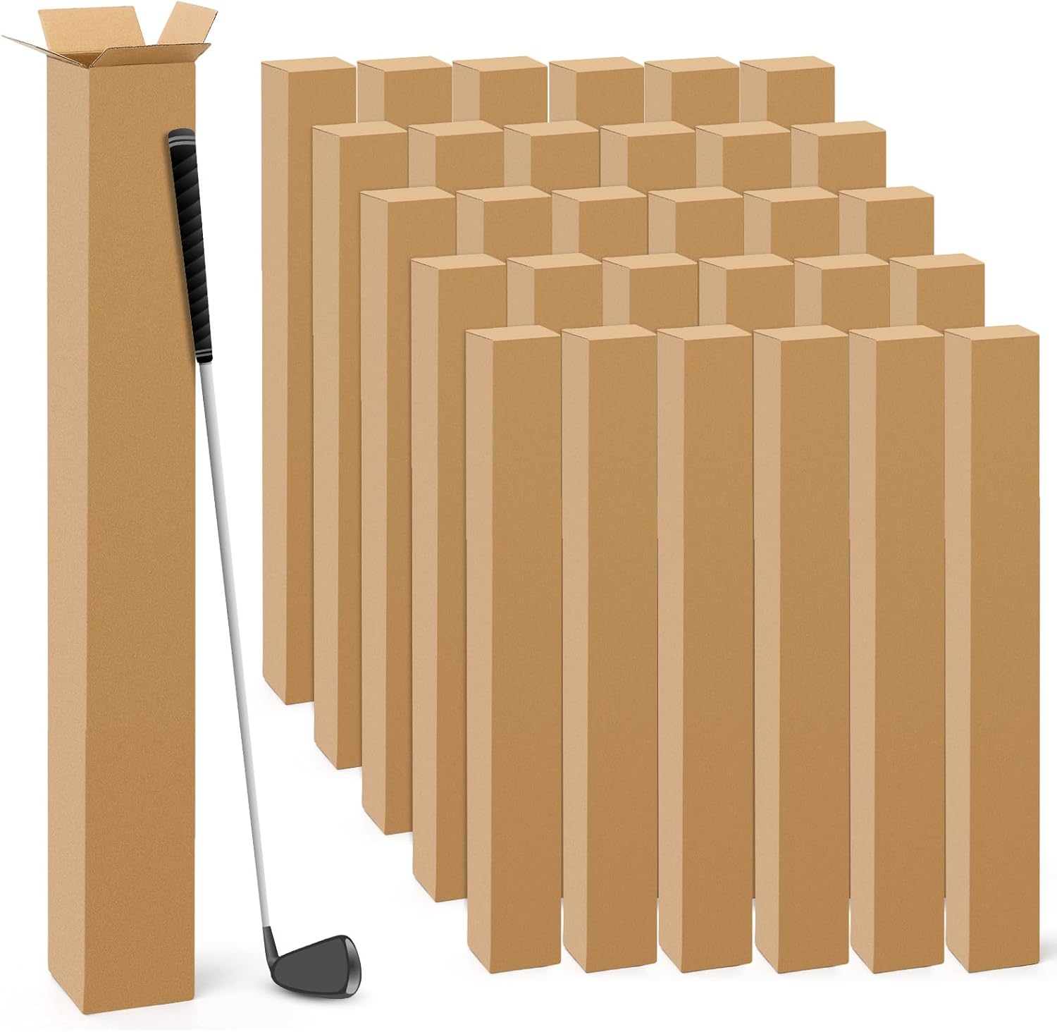 30 cajas altas de cartón corrugado para mudanza, cajas de embalaje de cartón corrugado para envíos de clubes de golf, embalaje, mudanza,