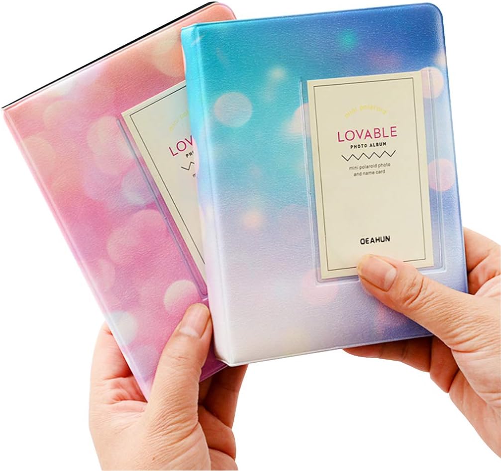 BigTrend – Mini álbum de fotos de 64 bolsillos para cámara instantánea Fujifilm Instax Mini 7s 8 8+ 9 25 26 50s 70 90 (Galaxy-4, 64 bolsillos)