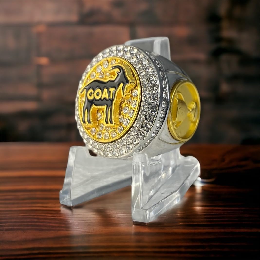 Regalo del premio del anillo del trofeo del campeonato de cabra para el ganador del torneo o campeón de la liga más grande de todos los tiempos