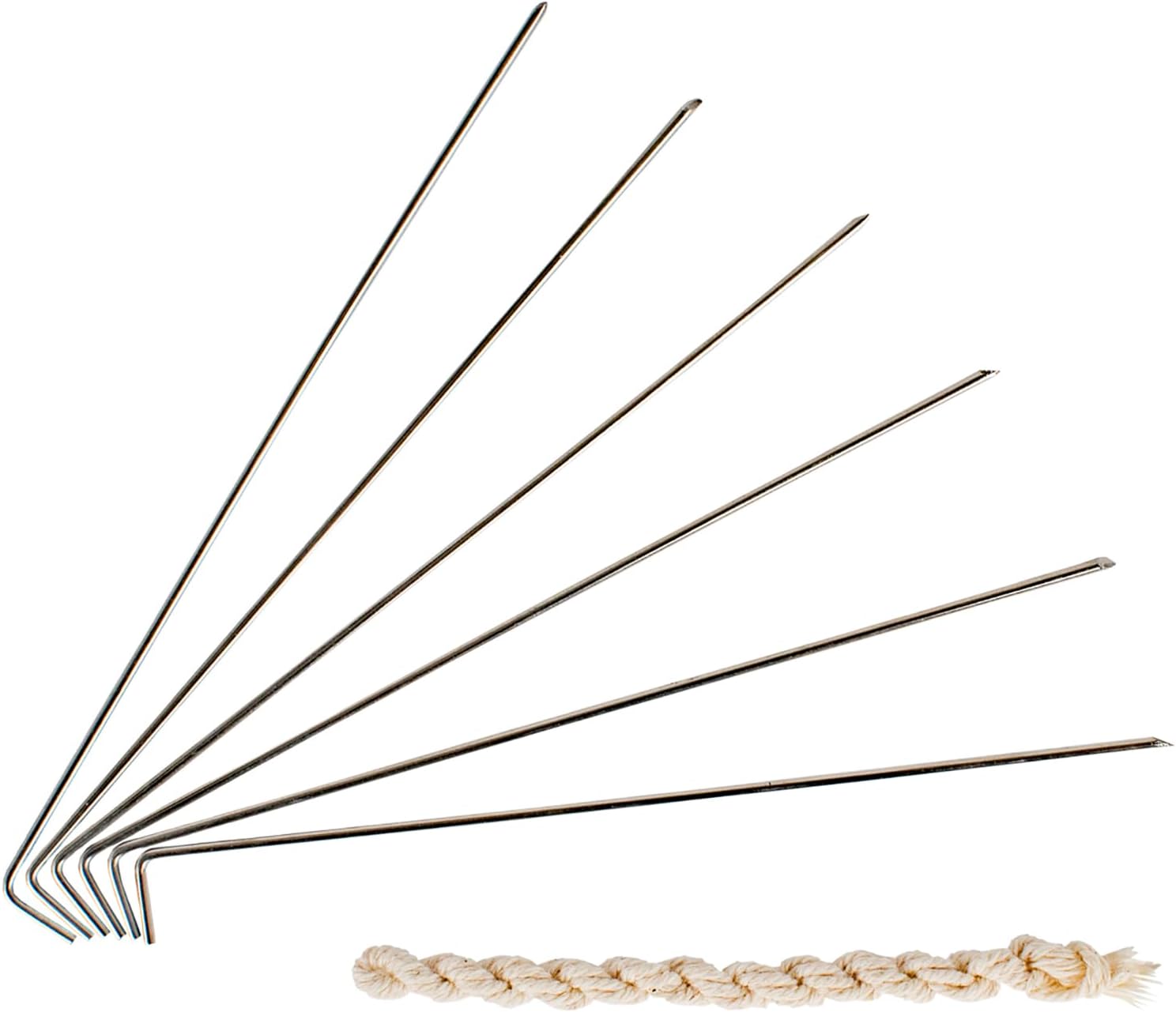 Kit de lacer de pavo para aves de corral y más, cordel de carnicero y 6 pasadores de cordón de acero inoxidable