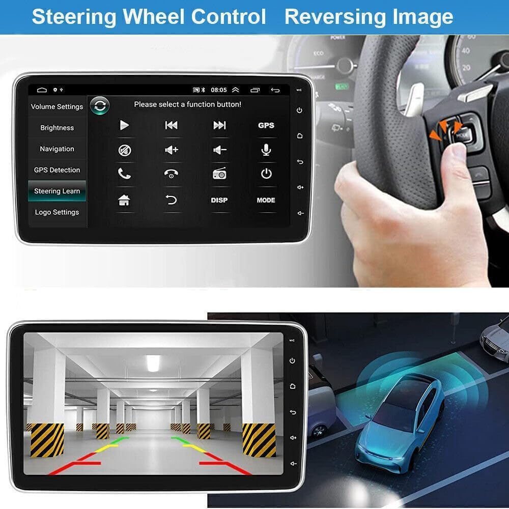Android 13.0 Doble DIN reproductor de radio estéreo para coche para Ford Transit 2013-2019 9 pulgadas HD pantalla táctil receptor de audio para