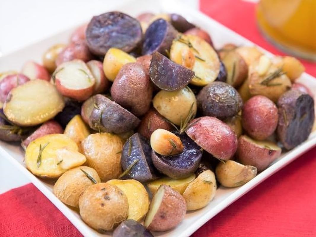 Patatas de semillas de colores mixtos para plantar al aire libre, papas de reliquia, 2 libras, rojo, amarillo y morado