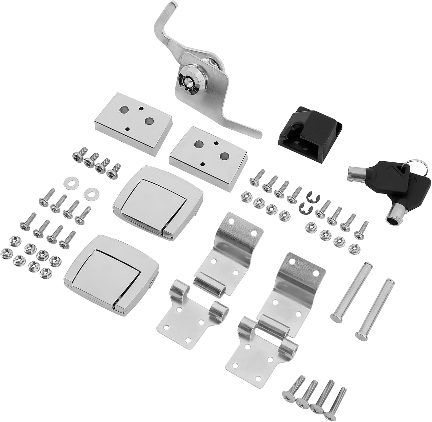 TCT-MOTORPARTS Paquete de pestillos de maletero Bisagras Kit de bloqueo para Harley Tour Pak Road King Glide 88-13