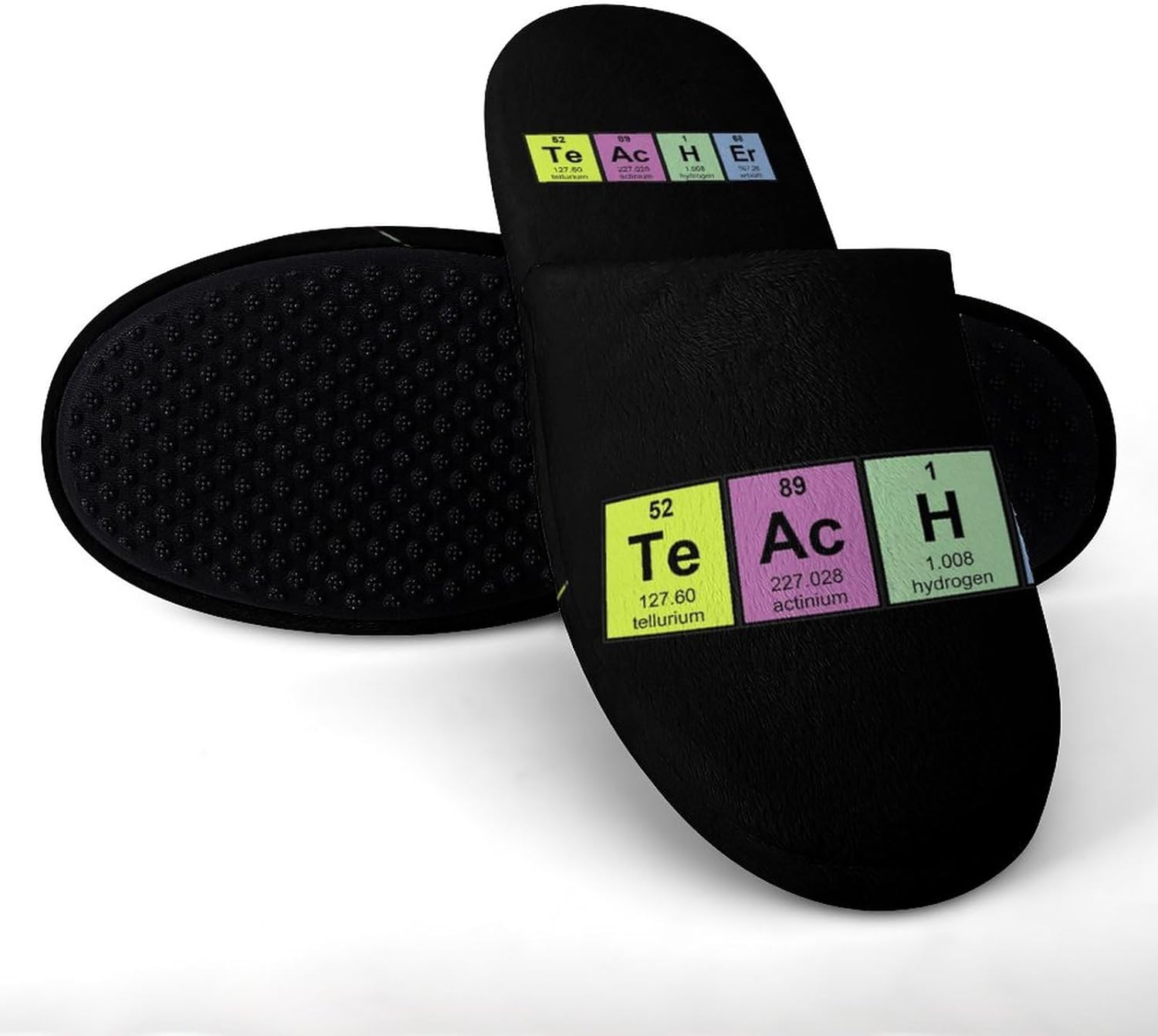 Science Teacher Chemical Elements Slippers For Women Indoor Washable Non Slip Light Soft House Cotton Shoes Bedroom