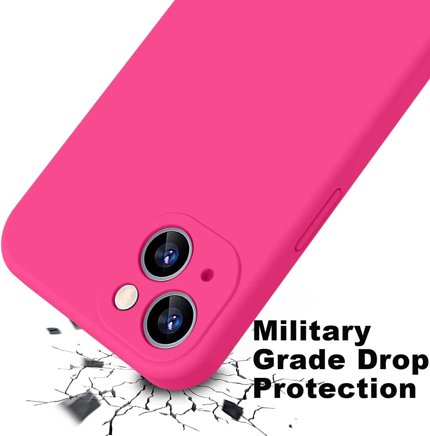 Ktele Funda compatible con iPhone 13 de 6.1 pulgadas de silicona líquida de alta calidad forro de microfibra suave antiarañazos goma de gel de