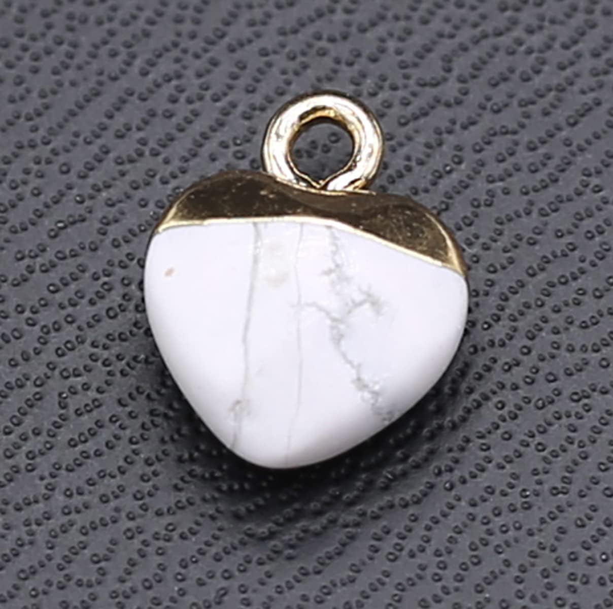 LE SKY 10 colgantes de piedra natural en forma de corazón mezclados de ágata de cristal para hacer joyas, collares, aretes, Piedra Ágata