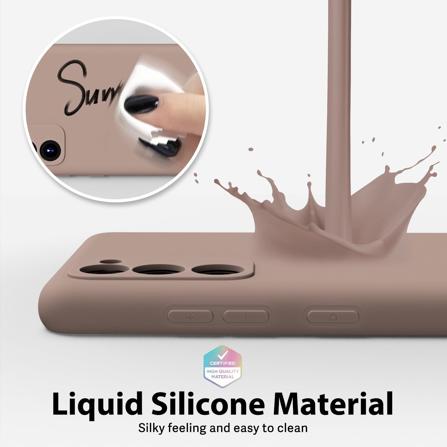 oakxco Funda para teléfono Samsung Galaxy S20 FE 5G de silicona líquida, bonita funda delgada delgada de goma suave TPU lisa de gel para mujeres y