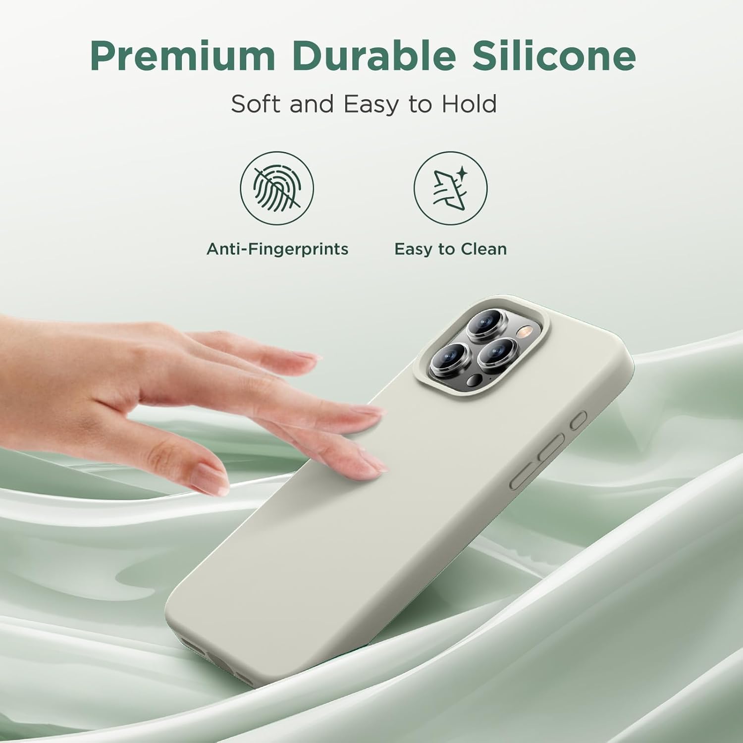 Cordking Funda diseñada para iPhone 15 Pro, funda de silicona ultra delgada, a prueba de golpes, con forro de microfibra suave antiarañazos, 6.1